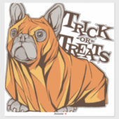 Halloween-Mops Aufkleber (Blatt)