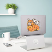 Halloween Mops Aufkleber (Laptop auf Schreibtisch)