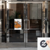 Halloween-Mops Fensteraufkleber (Büro Tür)