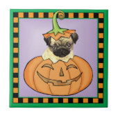 Halloween-Mops Fliese (Vorderseite)