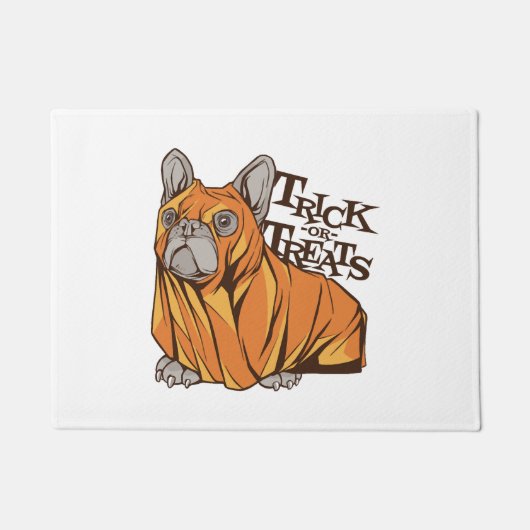 Halloween Mops Fußmatte (Vorderseite)