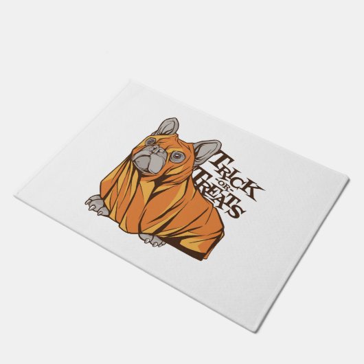 Halloween Mops Fußmatte (Schrägansicht)