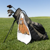 Halloween Mops Golfhandtuch (Gras)