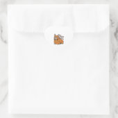 Halloween Mops Herz-Aufkleber (Tasche)