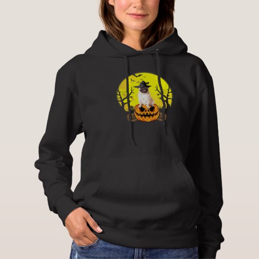 Halloween-Mops Hoodie (Vorderseite)