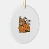 Halloween-Mops Keramik Ornament (Rechts)