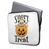 Halloween-Mops Laptopschutzhülle (Vorderseite Links)