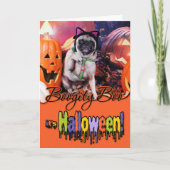 Halloween - Mops - Lily Lou Karte (Vorderseite)