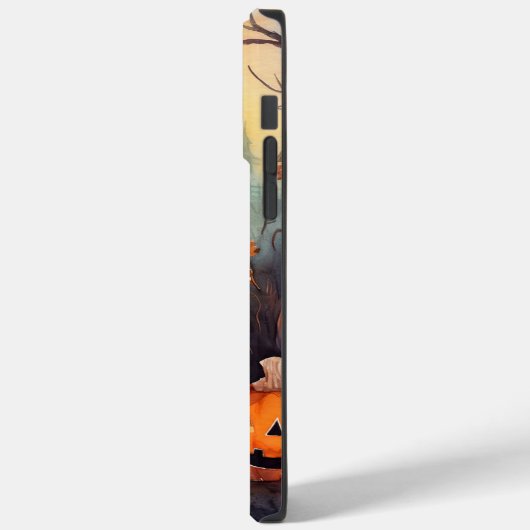 Halloween-Mops mit Pumpkins Beängstigend Case-Mate iPhone Hülle (Rückseite / Links)