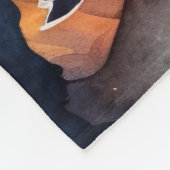 Halloween-Mops mit Pumpkins Beängstigend Fleecedecke (Ecke)