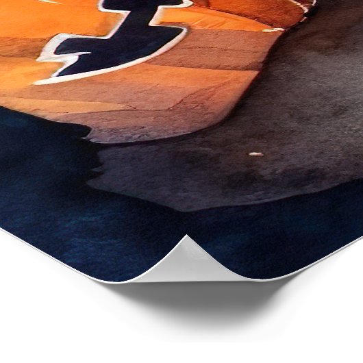 Halloween-Mops mit Pumpkins Beängstigend Poster (Ecke)