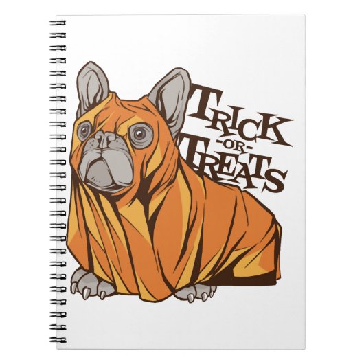 Halloween-Mops Notizblock (Vorderseite)