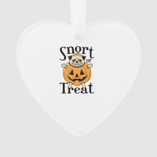 Halloween-Mops Ornament (Vorderseite)