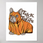 Halloween Mops Poster (Vorne)
