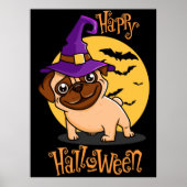 Halloween-Mops-Poster Poster (Vorne)