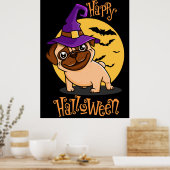 Halloween-Mops-Poster Poster (Küche)