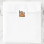 Halloween Mops Runder Aufkleber (Tasche)