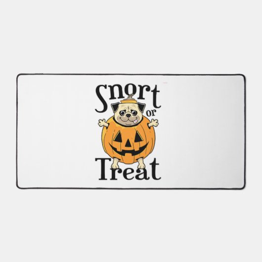 Halloween-Mops Schreibtischunterlage (Vorderseite)