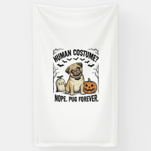 Halloween-Mops-Shirt Vintage Lustiger Hundekostüm Banner