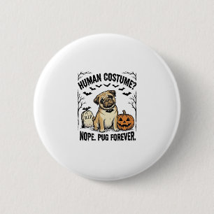 Halloween-Mops-Shirt Vintage Lustiger Hundekostüm- Button