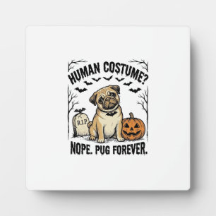Halloween-Mops-Shirt Vintage Lustiger Hundekostüm- Fotoplatte