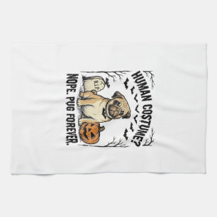 Halloween-Mops-Shirt Vintage Lustiger Hundekostüm- Geschirrtuch