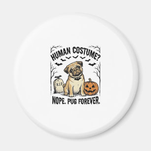 Halloween-Mops-Shirt Vintage Lustiger Hundekostüm- Magnet