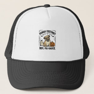 Halloween-Mops-Shirt Vintage Lustiger Hundekostüm  Truckerkappe