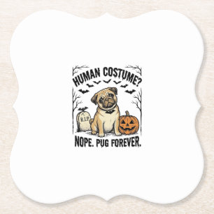 Halloween-Mops-Shirt Vintage Lustiger Hundekostüm Untersetzer