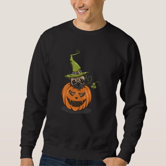 Halloween-Mops Sweatshirt (Vorderseite)
