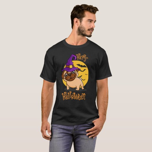 Halloween-Mops T-Shirt (Vorne ganz)