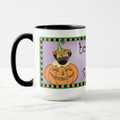 Halloween-Mops Tasse (Links)