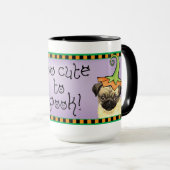 Halloween-Mops Tasse (VorderseiteRechts)