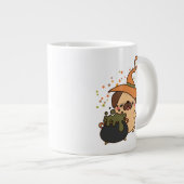 Halloween-Mops-Tasse Jumbo-Tasse (Vorderseite Rechts)