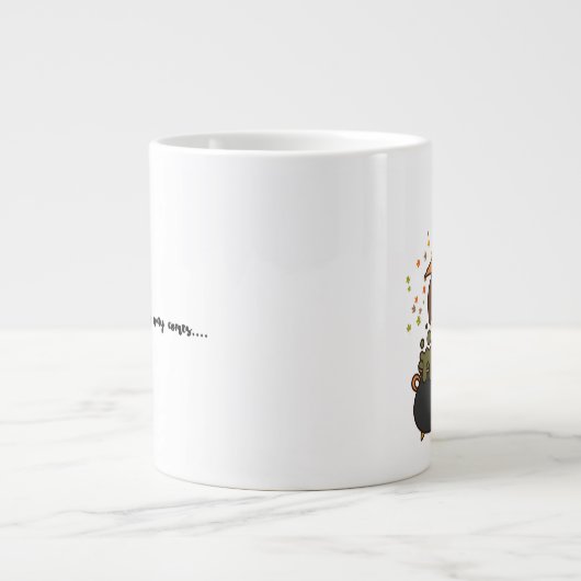 Halloween-Mops-Tasse Jumbo-Tasse (Vorderseite)