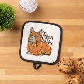 Halloween-Mops Topflappen (Oben Unten)