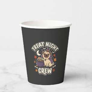 Halloween-Mops-Treat-Nacht Pappbecher