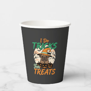 Halloween-Mops-Tricks für Treats Hexe Pappbecher