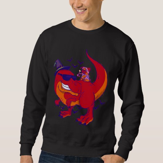 Halloween Mops und Dinosaurier T - Shirt Design Fu (Vorderseite)