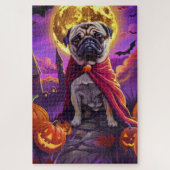 Halloween Mops Vampire Pumpkins Beängstigend Puzzle (Vertikal)