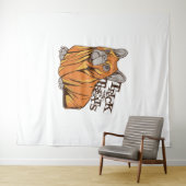 Halloween Mops Wandteppich (Beispiel (Horizontal))