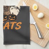 Halloween-Mopstricks für Leckerlis Hexe Geschirrtuch (Viertel Falte)