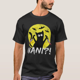 Halloween Mörderische Schwarze Katze Nani T-Shirt