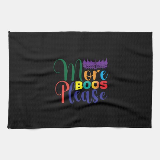 Halloween More Boos Please Birthday Geschirrtuch (Horizontal)