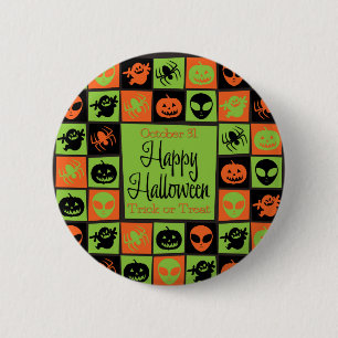 Halloween-Mosaik Button