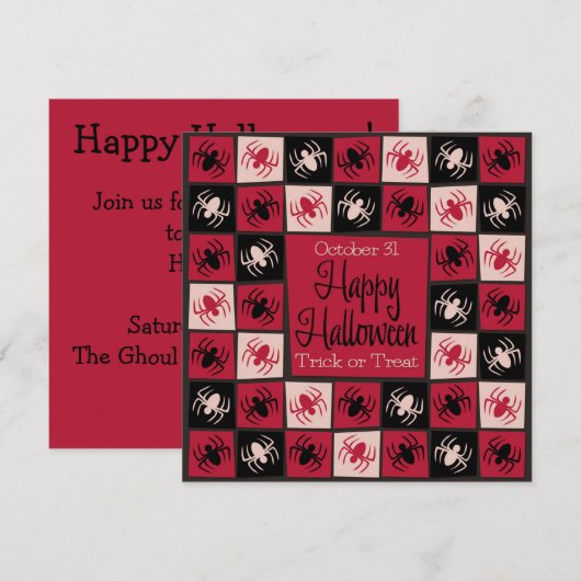 Halloween-Mosaik Einladung (Vorne/Hinten)
