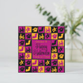 Halloween-Mosaik Einladung (Stehend Vorderseite)