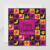 Halloween-Mosaik Einladung (Vorderseite)