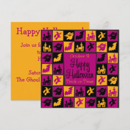 Halloween-Mosaik Einladung