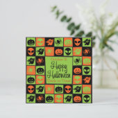 Halloween-Mosaik Einladung (Stehend Vorderseite)